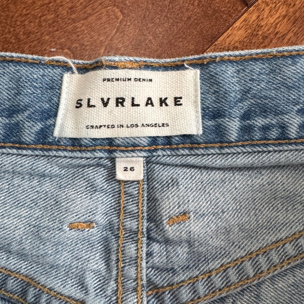 SLVRLAKE High-Rise Straight Leg Jeans | Size 26 (S) | 100% Cotton - Picture 2 of 4